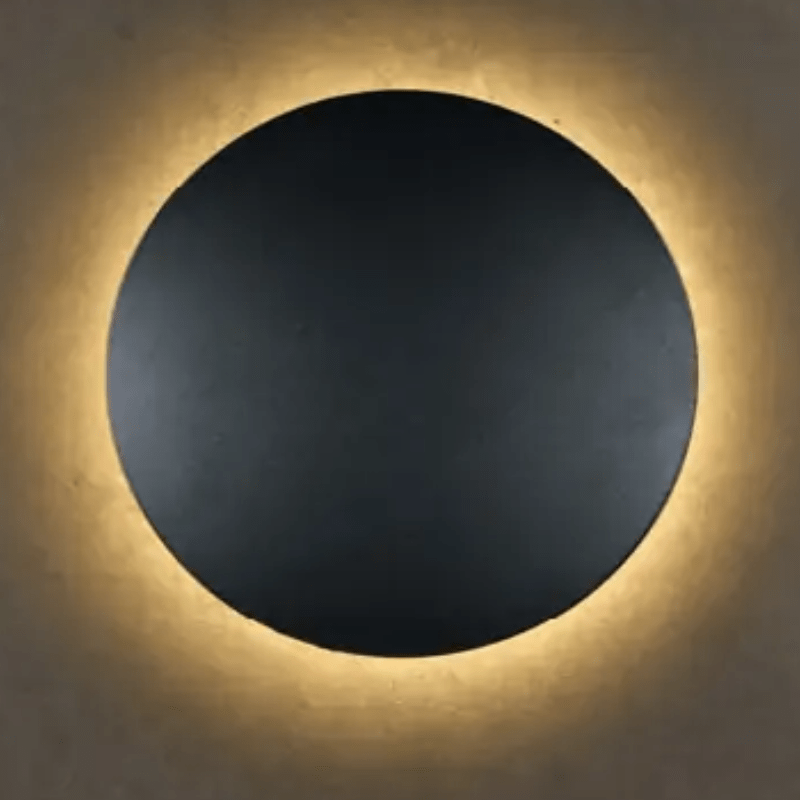 Luminaria de Pared 12W Blanco Cálido IP 65 color Negro - Wattko